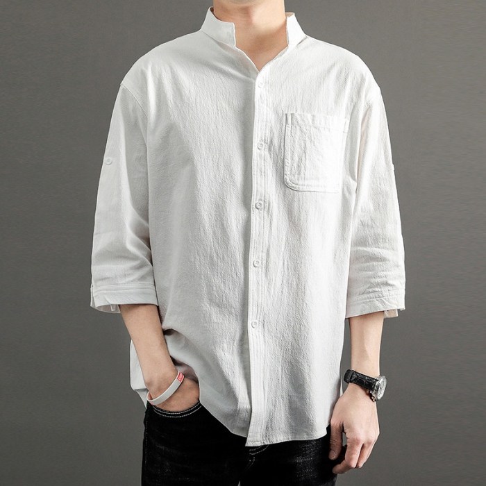 Mens linen dress shirt