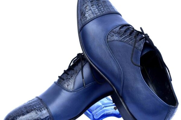 Powder blue men's dress shoes