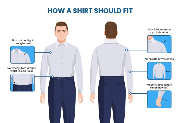 Men's dress shirt fit guide