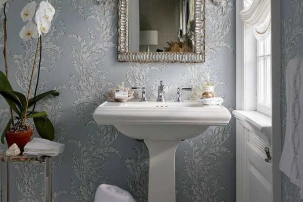 How to decorate powder room for christmas