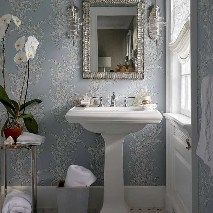 How to decorate powder room for christmas